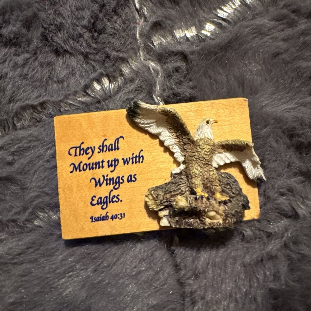 Vintage Biblical Eagle Fridge Magnet Scripture Christian Home Decor